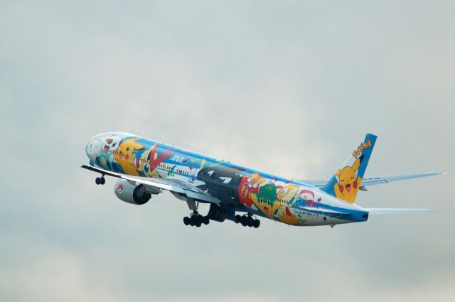 BOEING 777-300 (JA754A) - Boeing 777-381 Pokemon Painting