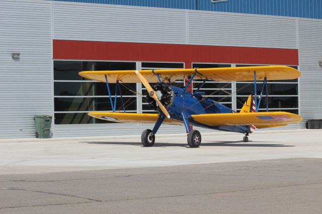 N55803 — - Stearman that just landed at Gary Regional Airport.