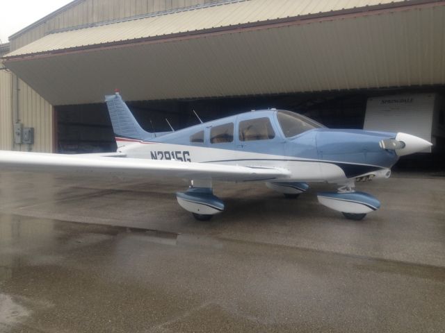 Piper Cherokee (N2915G) - Coming out of the paint shop.