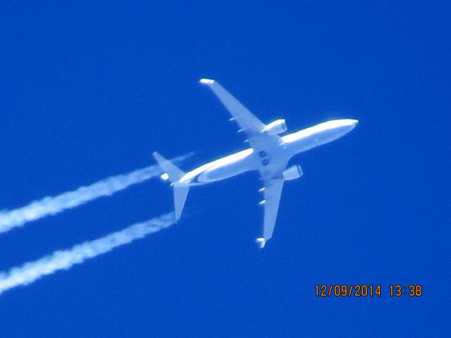 Boeing 737-800 (N525AS) - Alaska Airlines flight 774 from SEA to TPA over Baxter Springs Kansas (78KS) at 37,000 feet.