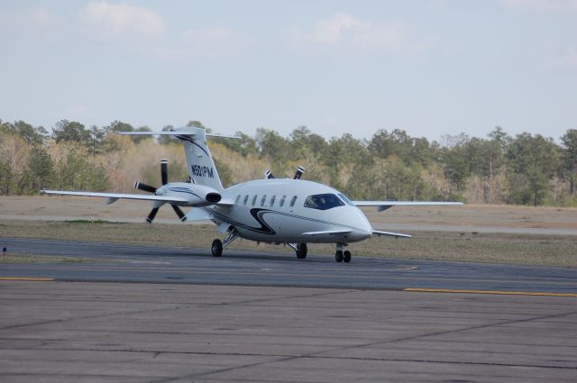 Piaggio P.180 Avanti (N501PM) - Taxiing after landing on 32 at Lone Star.