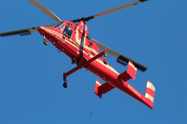 Cessna 401 (N699RH) - KRDD - Rainier Heli-Lift departing S/W from Redding Municipal - I had just left the office and this SEAT helicopter flew right over me - had to shoot fast in order to catch this rare helicopter at Redding. click full