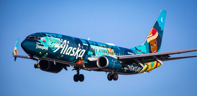 Boeing 737-800 (N596AS) - BOS FT5:48 "Tiana's Bayou Adventure Livery" 7-6-2025