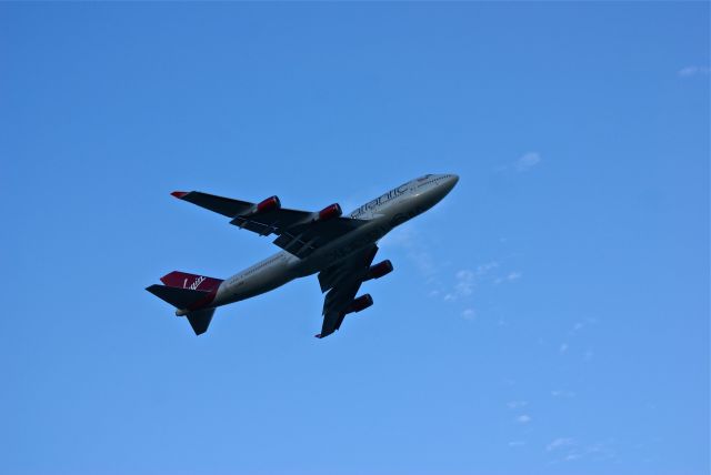 Boeing 747-400 (G-VROC) - Virgin Atlantic 744 departing Boston.