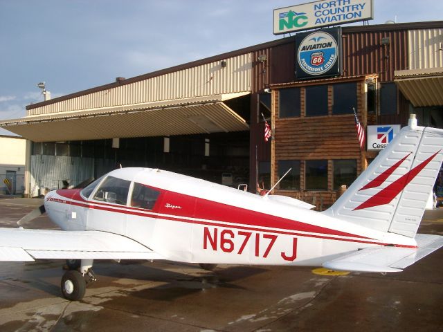 Piper Cherokee (N6717J) - Waiting out some weather on first solo cross country. Duluth, MN 7/19/2004