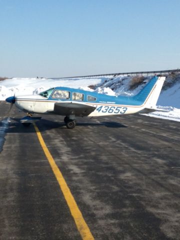 Piper Cherokee (N43653) - Sitting on the ramp at Chester County Airport.