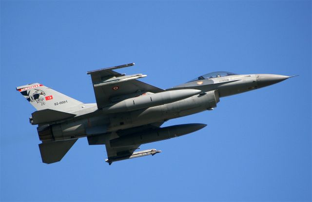 92-0001 — - Turkish AF F-16C with registration 92-0001 caught in the takeoff from Wittmund AB, Germany during the NATO exercise Brilliant Arden 2010