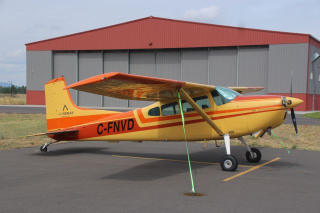 Cessna Skywagon (C-FNVD) - An Air Spray Cessna 185. Considering the lack of air spray equipment, I think this is used to shuttle employees.