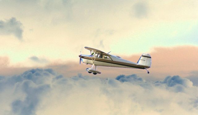 Cessna 140 (N4300N) - Climbing out from WJF enroute to KTOA