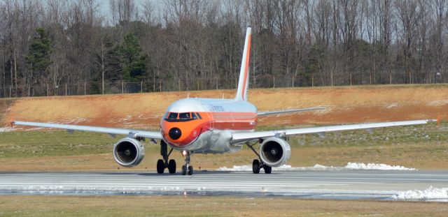 Airbus A319 (N742PS) - Overlook. Ready for Takeoff on runway 18C.