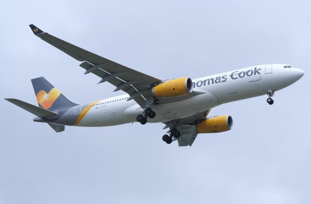 Airbus A330-200 (G-TCXB) - Thomas Cook Inaugural flight to Boston! Great turnout of spotters! 5/30/16