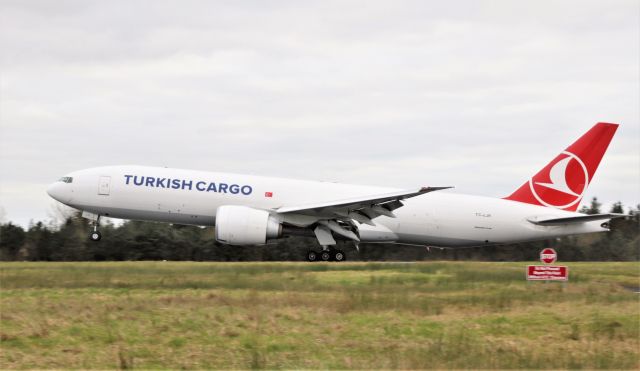 Boeing 777-200 (TC-LJR) - turkish cargo b777-f tc-ljr landing in shannon from istanbul 8/2/21.
