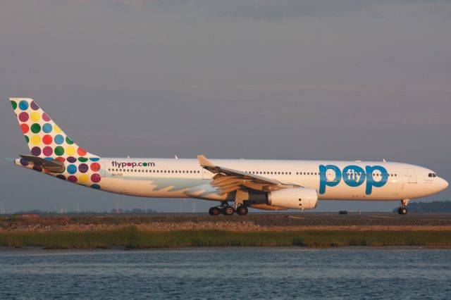 Airbus A330-300 (9H-POP) - Hi-Fly A333 in Fly Pop livery arriving to BOS operating for Aer Lingus on 8/11/22.