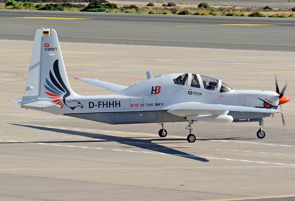 D-FHHH — - The Grob G520T is an aircraft of surveillance and reconnaissance at high altitude that can reach 50,000 ft. This aircraft has 13,83m of length and 33m of wingspan.