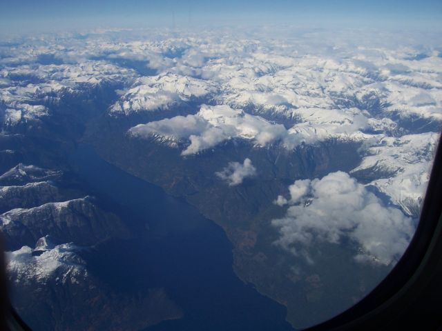 Boeing 737-700 (C-FWSK) - View of Coastal Range  from 30,000 ft on commuter flight from CFB Comox, BC to   Edmonton Alberta