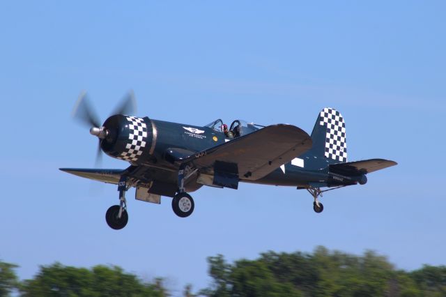 VOUGHT-SIKORSKY V-166 Corsair (N9964Z) - Commemorative Air Force Corsair on her take-off during Friday AirVenture Warbird Show.