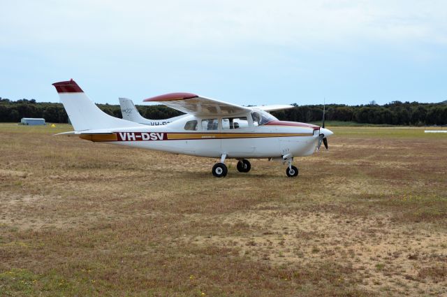 Cessna Centurion (VH-DSV) - Nice old C210 at Flinders Island, Jan 2019