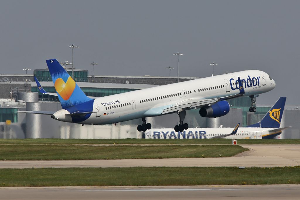 BOEING 757-300 (D-ABOM) - CFG1482 departing for Fuerteventura.