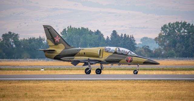 Aero L-39 Albatros (N995X) - L39 landing at KBZN. 09-15-2022