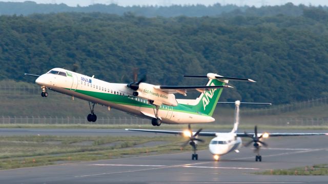 de Havilland Dash 8-400 (JA856A) - ANA Wings - AKX / Bombardier DHC-8-402Q Dash 8 [DH8D]br /Aug.25.2017 New Chitose Airport [CTS/RJCC] JAPAN