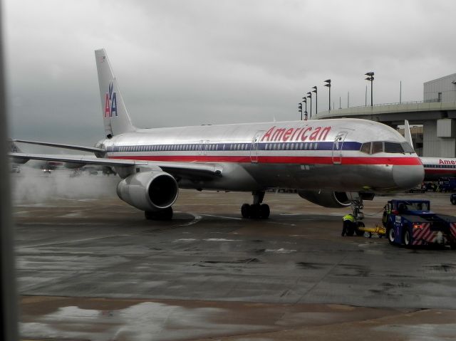 Boeing 757-200 — - Pushing back at DFW