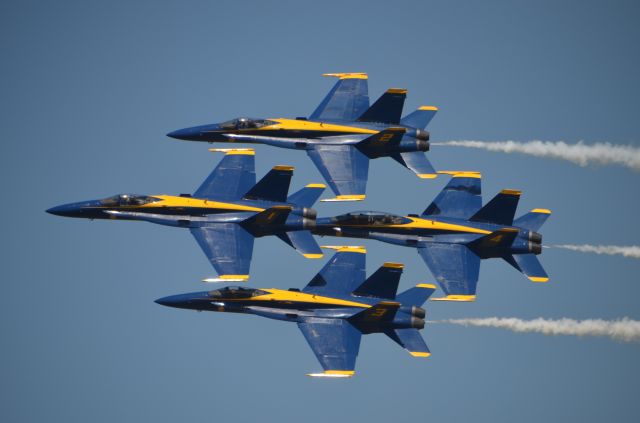 — — - Blue Angels at the Barksdale Air Show.