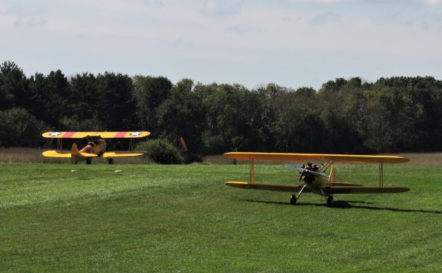 NAVAL AIRCRAFT FACTORY N3N (N42745) - This 1941 Bi Plane is on the runway to take off while another Bi Plane is waiting its turn in the back ground. Summer 2018.