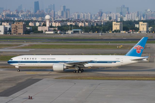 BOEING 777-300ER (B-2029) - China southern airlines B77w departed from ZSSS (the skyteam signal have been removed already)-19.7.5