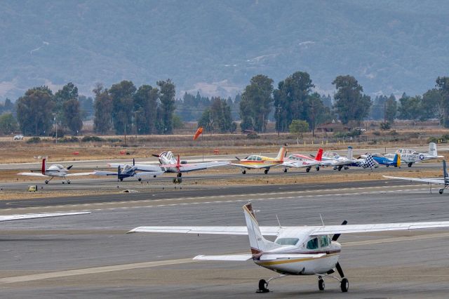 Vans RV-7 (N313P) - nine airplanes gather for Veterans Day 2020 fly over.