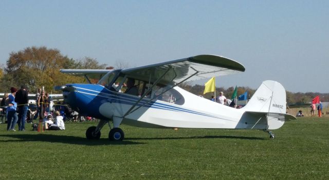 CHAMPION Tri-Traveler (N1885E) - Taxiing to parking is this 1946 Aeronca 7AC Champion Tri-Traveler in the Autumn of 2022.