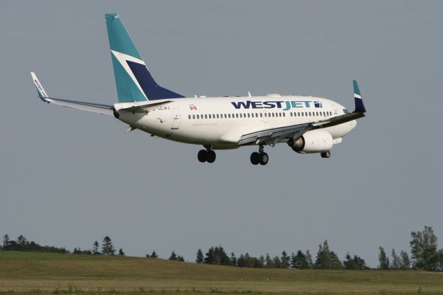 Boeing 737-700 (C-GCWJ) - July 4, 2010 - landed Charlottetown, PEI