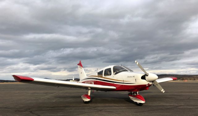 Piper Cherokee (N8007W) - On tarmac at Westfield Mass, ready for departure.