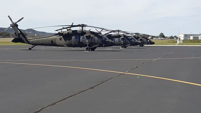 — — - UH-60s Visiting