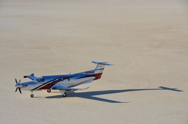 Pilatus PC-12 (N58NG) - Getting dirty.