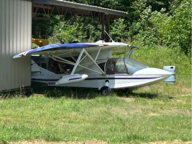 ARNET PEREYRA Aventura 2 (N444ZT) - Aventura II plane parked in its hangar at Chandelle Airport.
