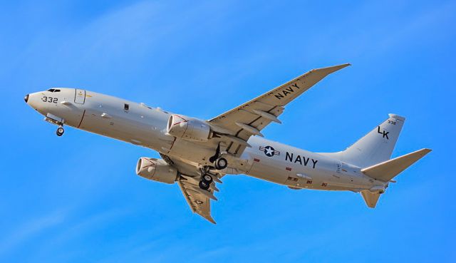 Boeing P-8 Poseidon (16-9332) - P8 on its final touch and go, doing a go around.