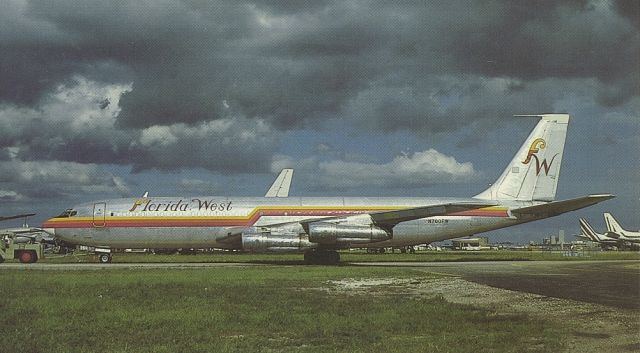 Boeing 707-100 (N700FW) - scanned from postcardbr /florida west
