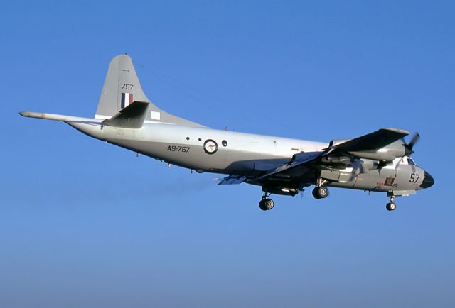 A9757 — - AUSTRALIA - AIR FORCE - LOCKHEED P-3C ORION - REG A9-757 / 57 (CN 285D-5668) - EDINBURGH RAAF BASE ADELAIDE SA. AUSTRALIA - YPED (23/1/1980)