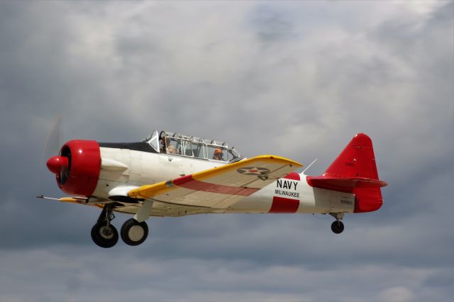 North American T-6 Texan (N3195G) - T-6 departing EAA AirVenture 2018. 