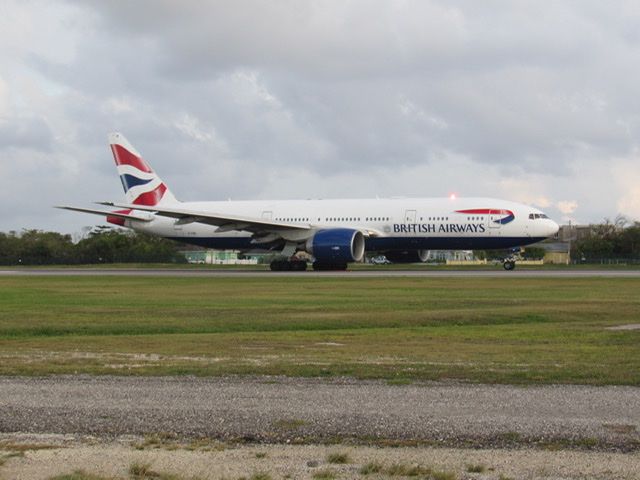 Boeing 777-200 (G-VIIB) - Speedbird253 leaving grand cayman!