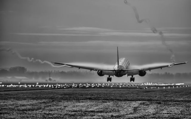 BOEING 777-300 — - Morning early at 8 am in amsterdam