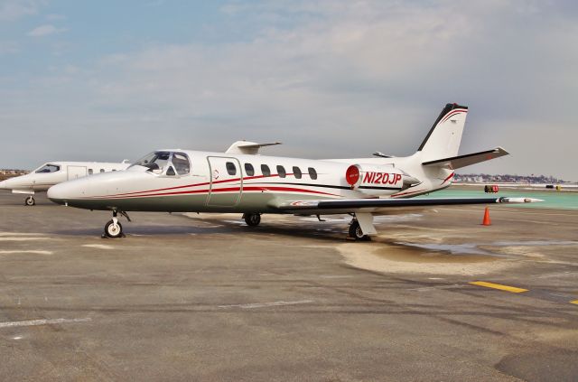 Cessna Citation X (N120JP) - Broadside view of Juliet Papa on the Signature ramp @ KBOS Logan !