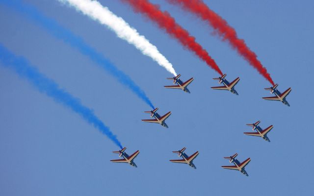 DASSAULT-BREGUET/DORNIER Alpha Jet (ALPHAJET) - Dassault Dornier Alphajet of Patrouille de France, Avord Air Base 702 (LFOA)  Air Show in june 2012