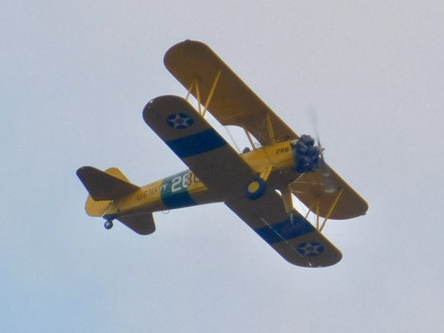 Boeing PT-17 Kaydet (N43286) - A beautiful PT-17 Stearman flying to Cleveland Municipal Airport