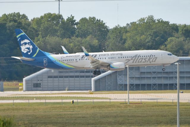 Boeing 737-900 (N248AK) - Boeing 100 Yr Strong arriving from SEA this past Sunday, 09-13-20.