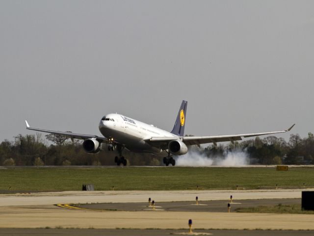 Airbus A330-300 (D-IAKA) - Late afternoon arrival on runway 36R, Saturday, 19 March 2011.  Charlotte, North Carolina USA