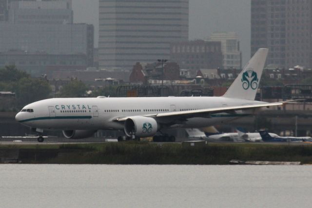 Boeing 777-200 (P4-XTL) - Crystal Luxury Air B772 chartered the Boston Bruins Hockey team to China to play a couple of exhibition games. 