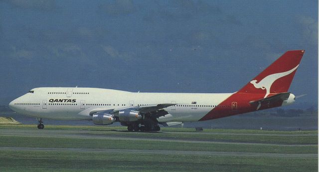 BOEING 747-300 (VH-EBT) - scanned from postcardbr /qantas