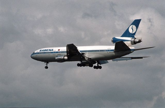 McDonnell Douglas DC-10 (OO-SLD) - Final Approach to Narita Intl Airport Rwy34 on 1987/09/12