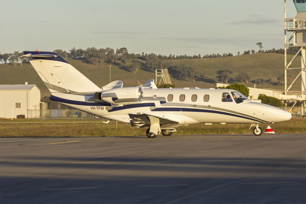 Cessna Citation CJ1 (VH-TFW) - Light Jets Australia (VH-TFW) Cessna 525 Citation CJ1 at Wagga Wagga Airport.
